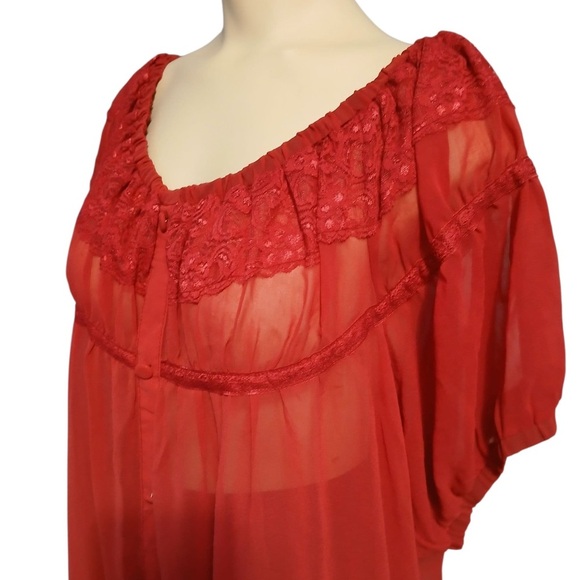 Torrid Deep Red Blouse - Picture 8 of 10